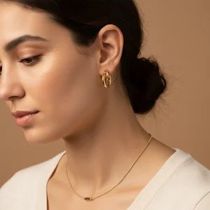 Minimalist Gold Jewelry Close-up
