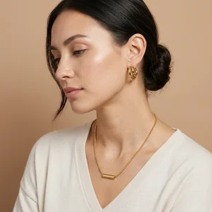 Minimalist Gold Jewelry Close-up