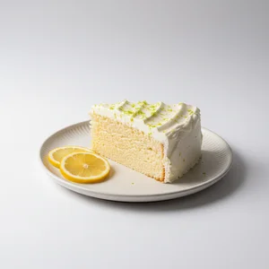 Delightful lemon cake slice