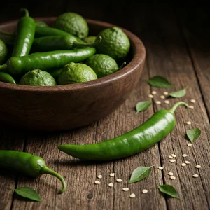 Fresh Green Chili Peppers