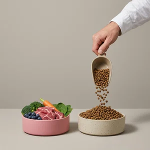 Premium Pet Food Serving
