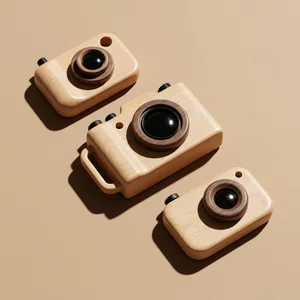 Charming vintage wooden cameras