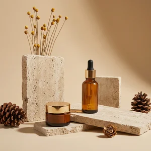 Earthy Skincare Product Display