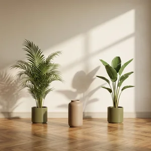 Minimalist sunlit interior