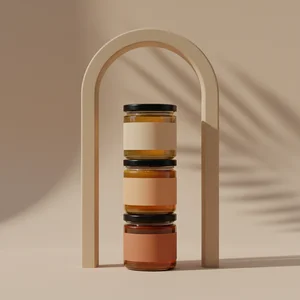 Artisan Jars in Arch Niche
