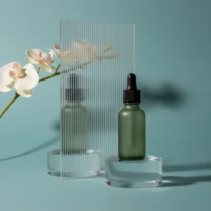 Serene botanical skincare display
