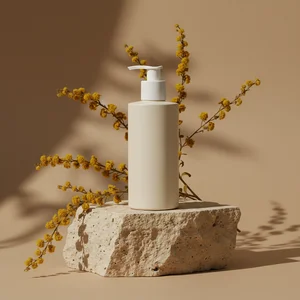 Natural Skincare on Earthy Stone