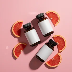 Citrus-infused skincare display