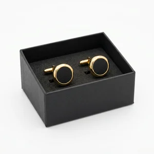 Luxury cufflinks in gift box