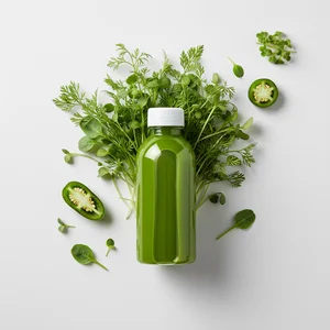 Fresh green detox juice