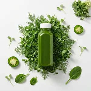 Fresh green detox juice
