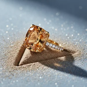 Opulent Amber Stone Ring