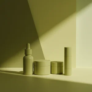 Fresh green skincare products