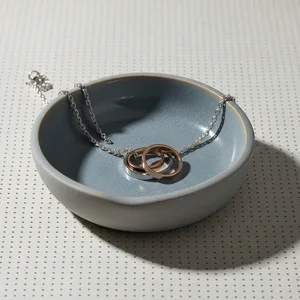 Elegant Intertwined Ring Necklace