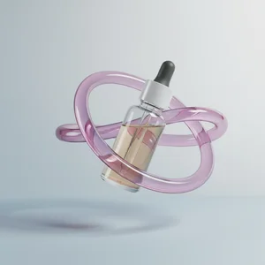 Aesthetic skincare dropper bottle