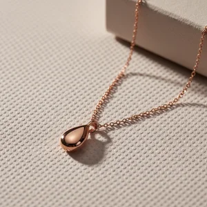 Dainty rose gold heart pendant