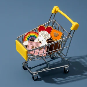 Miniature shopping cart groceries