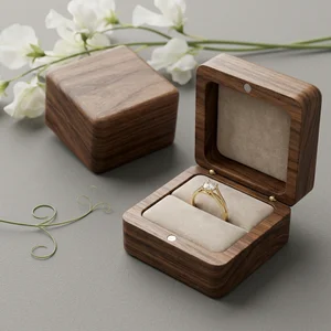 Luxury ring in wooden box