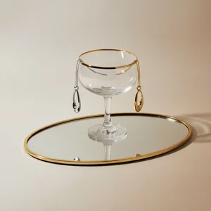 Elegant gold-rimmed glass