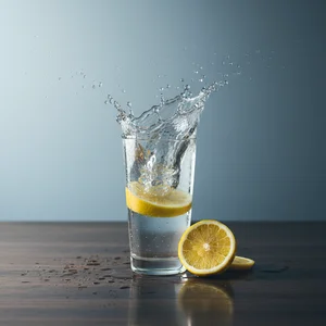Refreshing lemonade splash