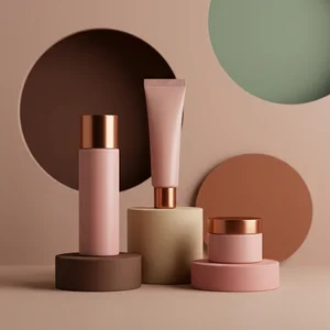 Elegant pink skincare collection