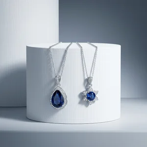 Elegant blue gemstone necklaces