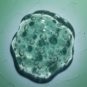 Refreshing green gel texture