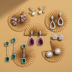 Playful yellow fan earrings