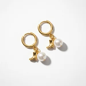 Charming boot & pearl hoops