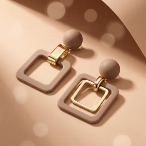 Modern geometric earrings template