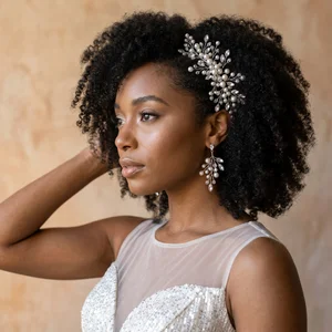 Elegant bridal pearls and crystals