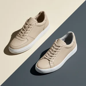 Clean white sneakers