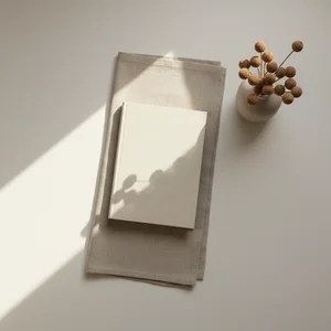 Journal on linen texture