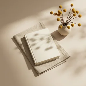 Journal on linen texture