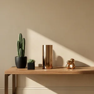 Modern gold product display
