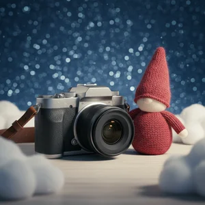 Tech gear on sparkling blue