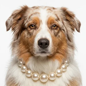 Elegant pearl pet necklace