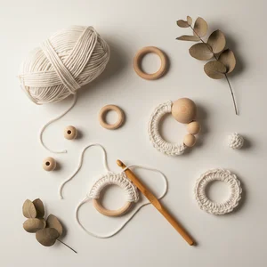 Rustic craft supplies assortment