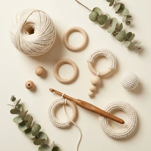 Rustic craft supplies assortment