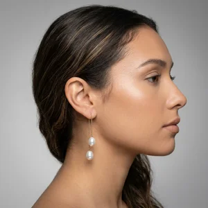 Elegant baroque pearl dangle earrings