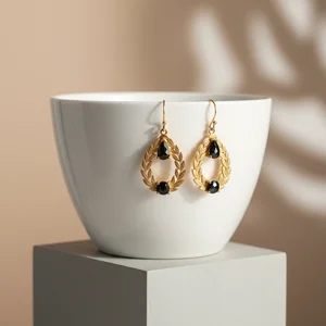 Botanical gold earrings