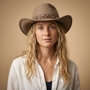 Felt cowboy hat portrait