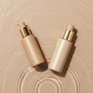 Luxury skincare on water ripples