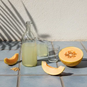 Quince on Blue Tiles