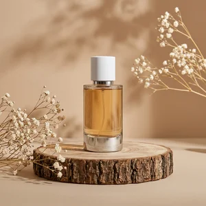 Natural perfume on wood slice
