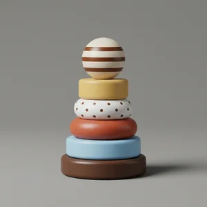 Modern wooden stacking toy