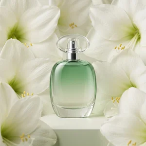 Elegant perfume among white amaryllis
