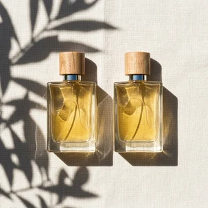 Minimalist perfume with shadows
