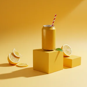 Zesty lemon beverage scene