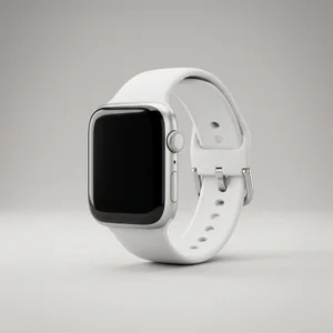 Minimalist white smartwatch render